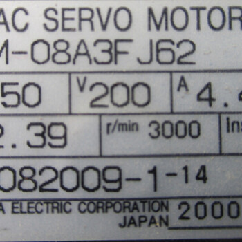 安川SGM-08A3F-J62伺服电机维修