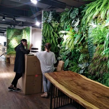 仿真植物墙、景观工程小品