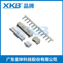 2.54mm简牛母座黑色连接器耐高温LCP料线对板连接器