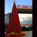 圣诞美陈商场节庆场景布置大型框架圣诞树圣诞老人中庭吊饰