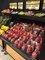 双层超市水果展示架果蔬货架水果店展示架钢木结合水果架