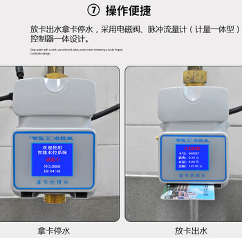 云卡通YK915预付费水控机支持横装