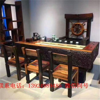 老船木茶桌椅組合實木功夫船木茶臺茶幾廠家