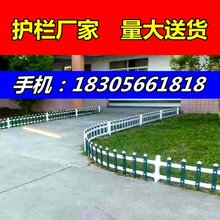 江西浮梁县塑钢花池围栏——墨绿色护栏图片