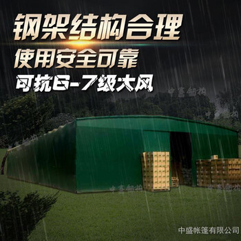 黄冈定做收缩推拉帐篷固定篷仓库货物雨蓬推拉帐篷