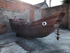 温州福船厂家出售7米古代仿古帆船景区装饰海盗船