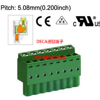 MC310-508原装台湾DECA进联5.08针距绿色接线端子