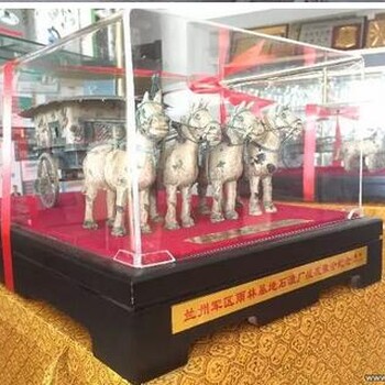 西安仿古工艺品销售特色兵马俑铜质铜车马摆件销售