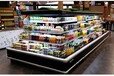 中意创展---湖北咸宁保鲜超市环岛风幕柜蔬菜饮料环岛风幕柜