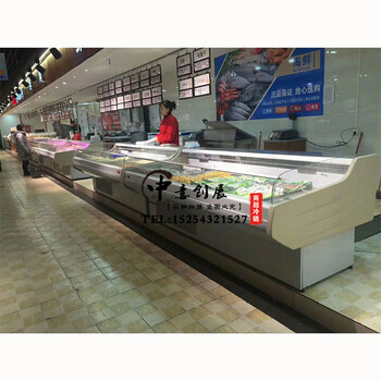 中意创展---河南郑州熟食鸭脖保鲜柜定做鲜肉展示柜