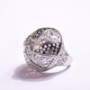 埃及飾品廠家OEM定制純銀戒指女時尚曼陀羅民族風唯美系鋯石戒指