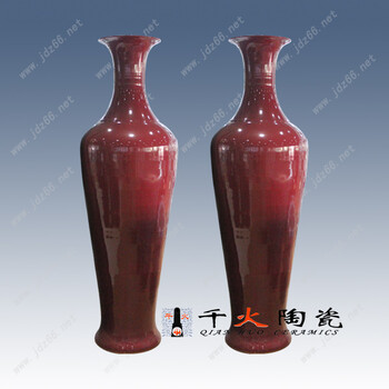 礼品大花瓶厂家乔迁礼品大花瓶订做手工花瓶订制中国红婚庆大花瓶