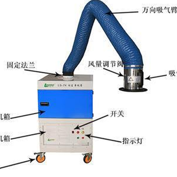 焊烟净化器移动式电焊二保焊单双臂焊烟净化器清大环保