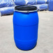200升法兰塑料桶200公斤200L大口蓝塑料桶化工包装桶