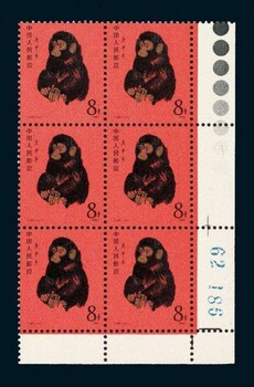猴票1980单枚现价，80版猴票四方连价格，80年猴票新价格