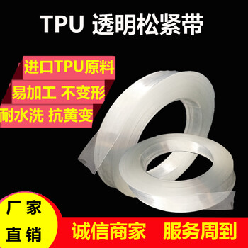 TPU彈力帶松緊帶_透明肩帶_TPU彈力圈_口罩帶