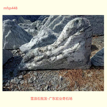 雪浪石批发宏业奇石场供应小区里摆景用的雪浪石8