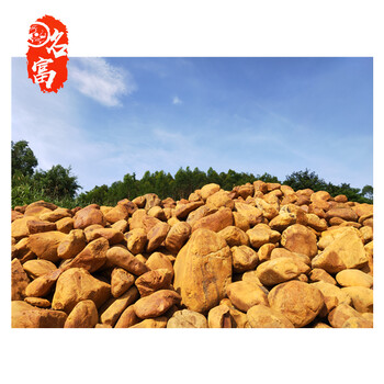 清遠(yuǎn)黃蠟石產(chǎn)地金黃色的景觀石魚池溫泉池圍邊用的黃蠟石