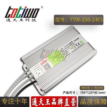 通天王24V10.42A（250W）银白色防水电源TTW-250-24