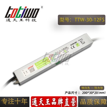 通天王12V2.5A（30W）银白色户外防水LED开关电源TTW-30-12FS