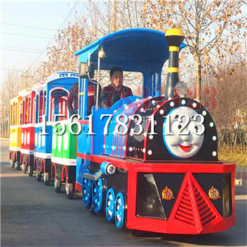 广场公园流行托马斯小火车可坐大人小孩电瓶儿童无轨火车