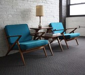 供应室内实木休闲椅，设计师魏格纳椅子，胡桃实木DC005