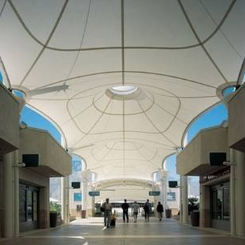 石家庄厂家设计制作安装大型商场膜结构顶篷商场膜结构景观遮阳篷