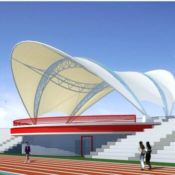 现代化的钢结构车棚、膜结构体育场、膜结构屋面