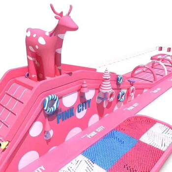 粉红滑道出租一个长长的大型粉色滑道租赁