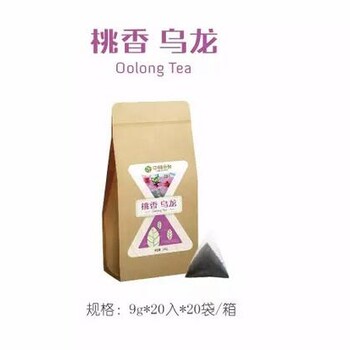 饮品店桃香乌龙三角茶包销售