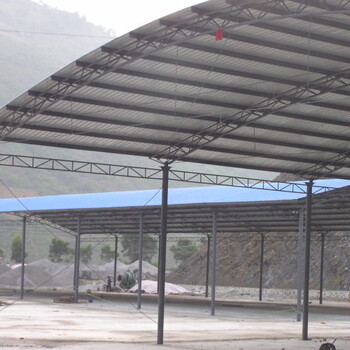 广西钢结构彩钢棚施工铁棚活动雨棚移动推拉篷汽车帆布棚