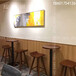 上海星巴克实木吧椅铁艺圆台咖啡厅高脚吧桌椅定制