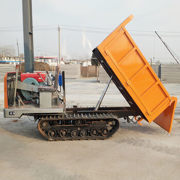 拉沙农用履带自卸车，5吨工程履带车，拉力爬山王