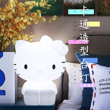 helloKitty儿童房床头灯凯蒂猫充电遥控小夜灯创意led卧室台灯图片