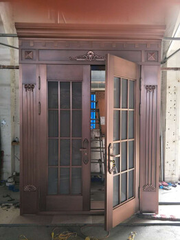 天津市塘沽区厂家安装铜门仿铜门工艺流程