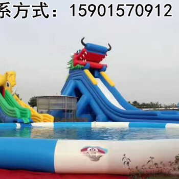 水上滑梯全套大型水上游乐设备充气乐园玩具