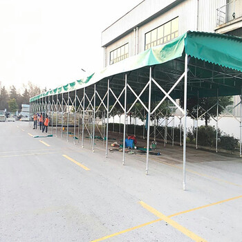 上海长宁区汽车遮阳棚活动停车雨蓬推拉停车帐篷厂家