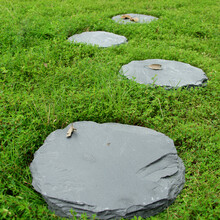 天然青石板别墅花园踏步石园林庭院铺路石防滑地板砖草坪石