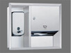 304不锈钢擦手纸箱带手动皂液器组合柜嵌入墙体式安装