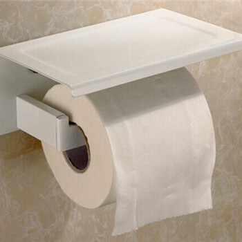 厕所小卷纸架可放手机纸巾架不锈钢厕纸盒壁挂式多功能置物架