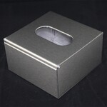 304拉丝不锈钢小方抽盒正方形桌面纸巾箱抽纸器