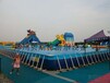 山东枣庄儿童充气水滑梯支架水池游泳池