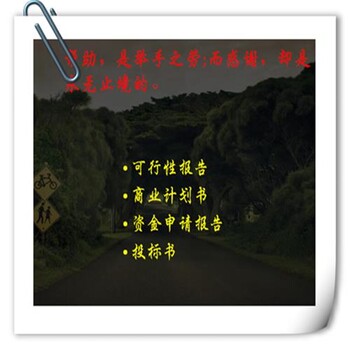 淅川县编写项目申请报告立项材料代写公司