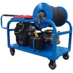 市政下水管道疏通机化工厂冷凝器HX-1535型冷水高压清洗机