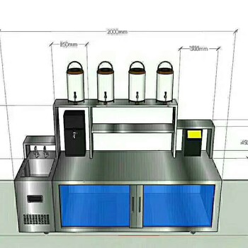 许昌冷饮设备操作台，奶茶操作台设备厂家，供应奶茶原料包教技术