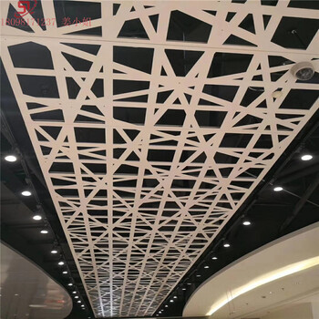 6061铝型材晟铝厂家定制仿木纺铝方管波浪形铝方通吊顶装饰