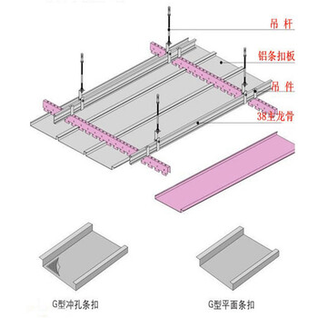 晟铝铝方通厂家仿木纹异型铝方通白色粉沫喷涂U型铝方通