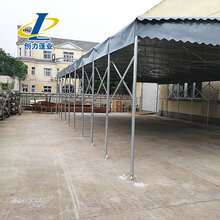 淄博县定制电动推拉雨棚布电动仓储雨篷高空电动推拉雨蓬图片