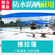 济宁创力蓬业定做推拉帆布帐蓬仓库,仓储篷,大型折叠帐蓬,遮阳排档图片