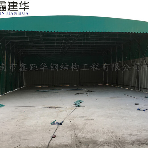 昌乐县户外仓储推拉蓬/大型施工帐篷/电动伸缩推拉雨棚_上门安装